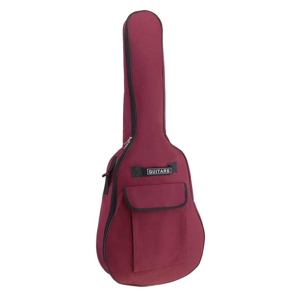 40/41 Inch Oxford Fabric Guitar Case Gig Bag Waterproof Backpack Double Straps Padded 5mm Cotton