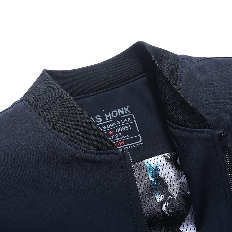 Куртки мужские весна и осень новые мужские молодежные свободные куртки больших размеров куртки с воротником-бейсболкой