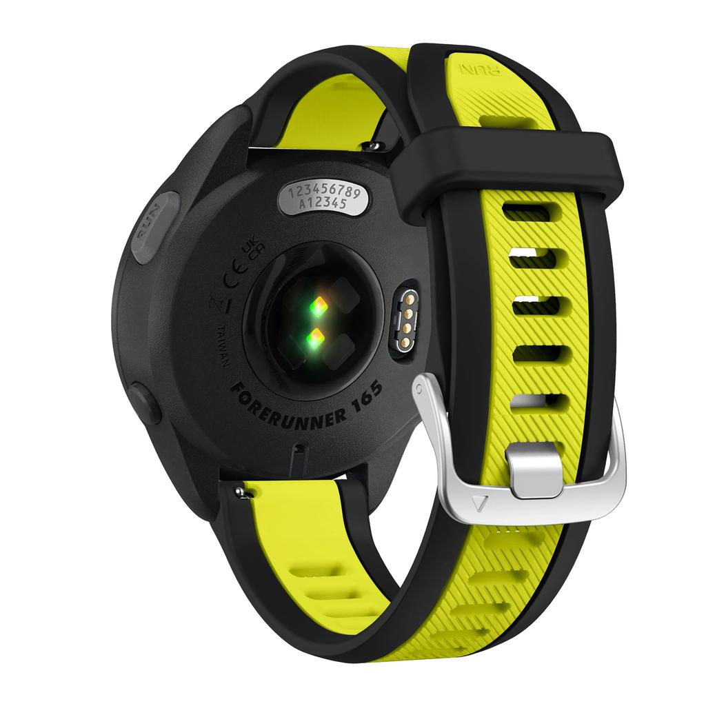 20 мм Быстросъемный двухцветный силиконовый ремешок для часов Garmin, спортивный ремешок-браслет
