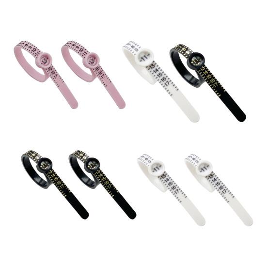 2 Pcs Ring Sizers with Magnified Glass for Convenient Reading Accurate Scale 45674 Ring Measuring Belt Reusable