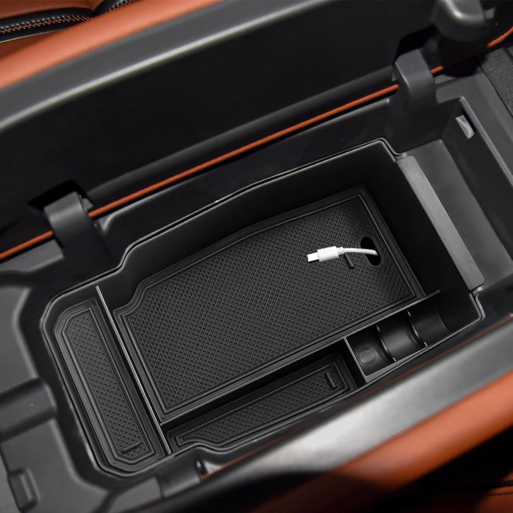 Compatible with Mazda CX-50 Accessories 2026 2025 2024 Car Center Consoles Organizer Armrest Storage Box Armrest Cover Cup Holder Glasses Holder