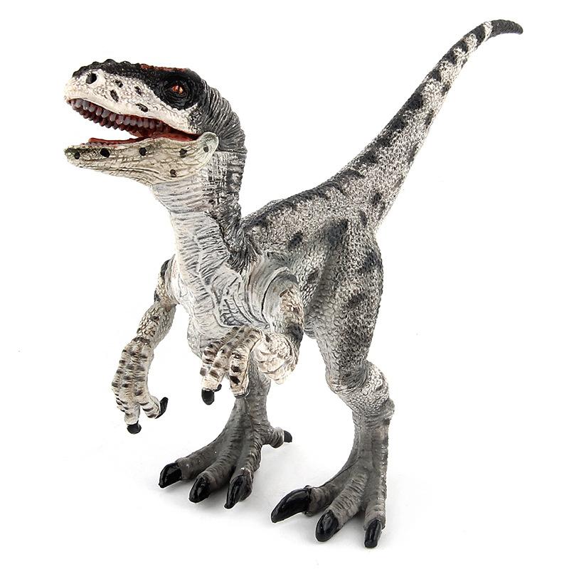 English Detail Map Dinosaur World Figure Model Toy Fizilong Velociraptor Jaw Movable