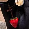 Waterproof Strawberry Key Ring 3D Red Resin Fruit Pendant Creative Versatile Bag Charm  Party