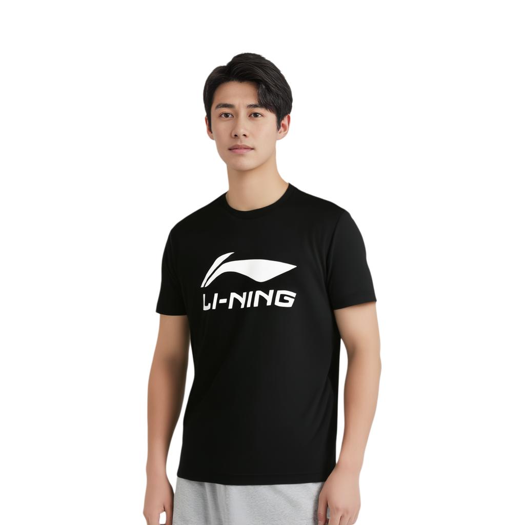 Мужская футболка для бадминтона Li Ning, черная, AHSR789-5