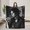 Damon Salvatore Flannel Blanket  Soft Durable Bedding Throws for Couch Bed Airplane Travel Novelty Bedspread Sofa Bed Cover