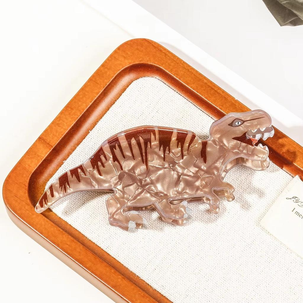 Acrylic Cute Cartoon Dinosaur Hair Claw Women Girls Simple Kawaii Hair Grab Clip Back of Head Hair Shark Clip Style Accessories