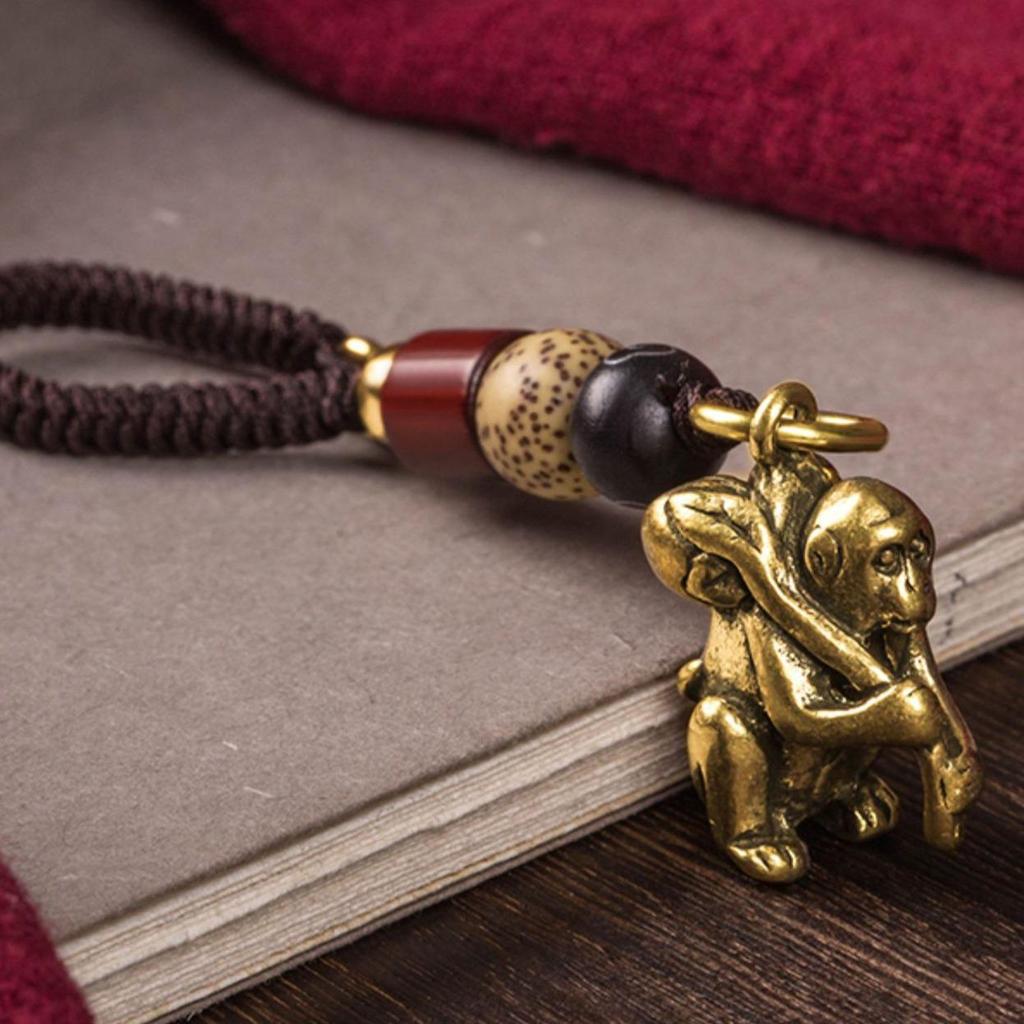 Латунный кулон-брелок с двенадцатью знаками зодиака - Подарок ручной работы для мужчин и женщин