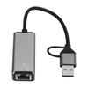 Type C To Ethernet Adapter USB A To RJ45 Network Adapter for Notebooks Mobile Phones Tablets