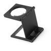 Three Folding 10X Magnifier Zinc Alloy Magnifier Magnifying Glass with Scale Magnifying Glass Small