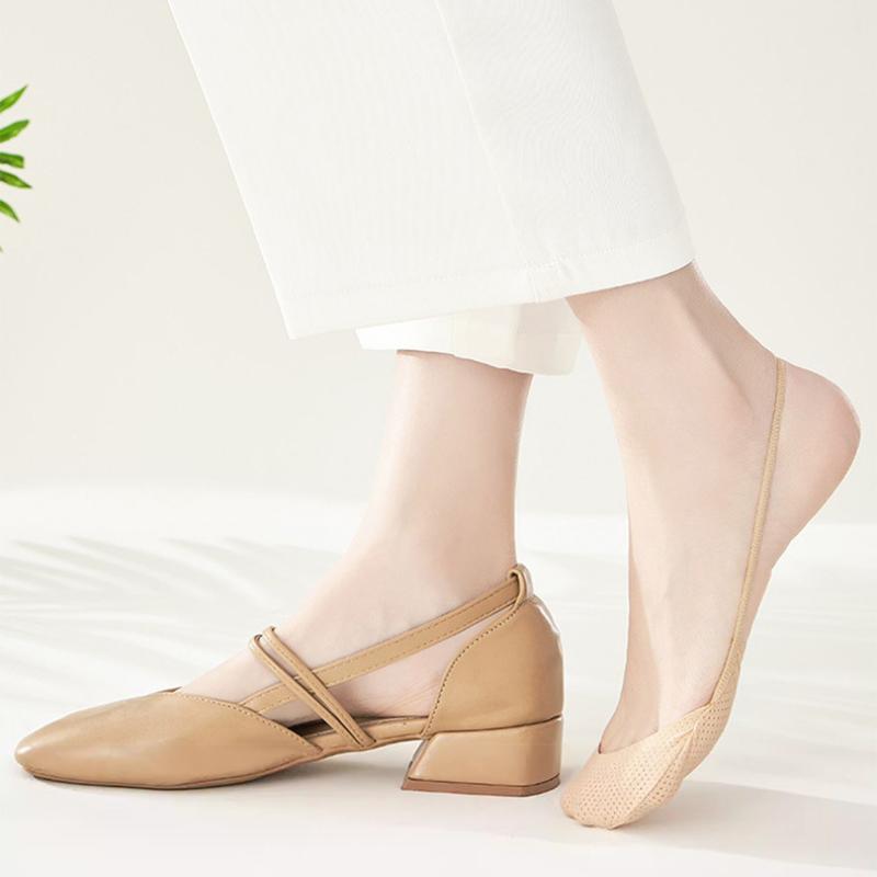 Весна и лето невидимые носки с подвязками женские тонкие силиконовые нескользящие высокие каблуки не спадают с пятки носки