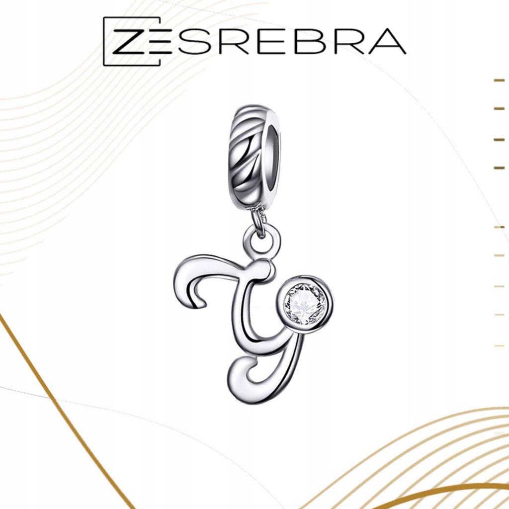 Charms Letter Y Pendant Pr 925 Hanging Bead Zircons Letter
