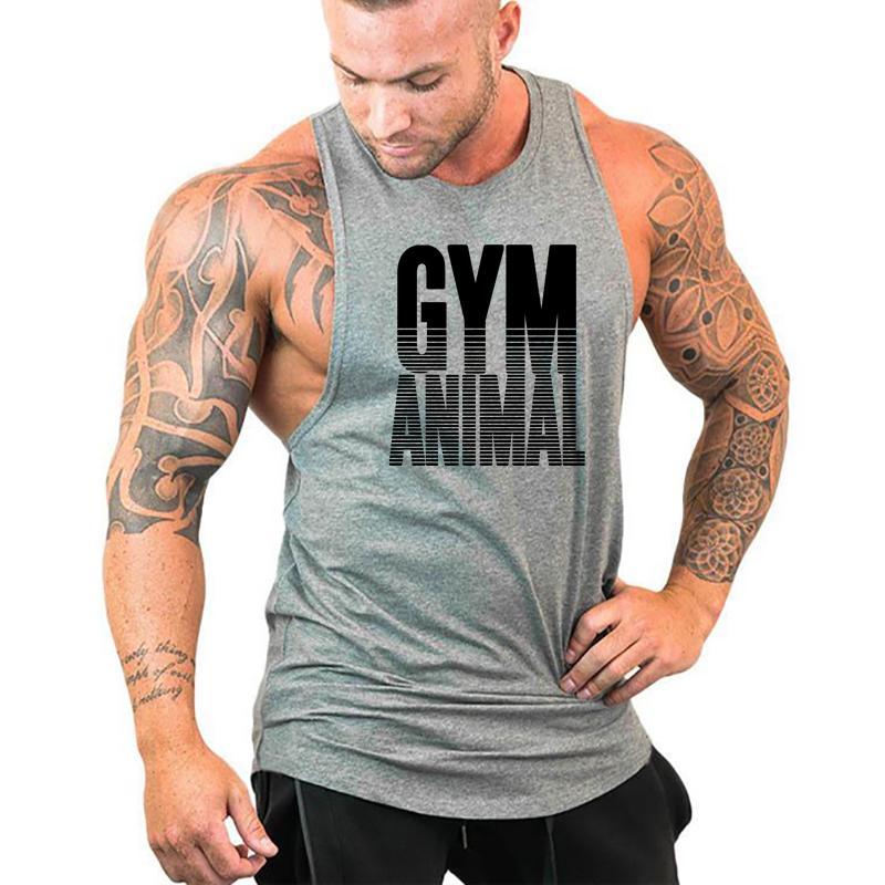 Muscleguys Мужские майки-борцовки для бодибилдинга Безрукавки для спортзала Фитнес Майки Летняя хлопковая спортивная одежда Европейские и американские майки для кроссфита