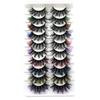 10 pairs Mix Color False Lashes Ombre Dramatic Natural Long Colorful Eyelashes  Dramatic Makeup Fake Lash Party Colored Lashes