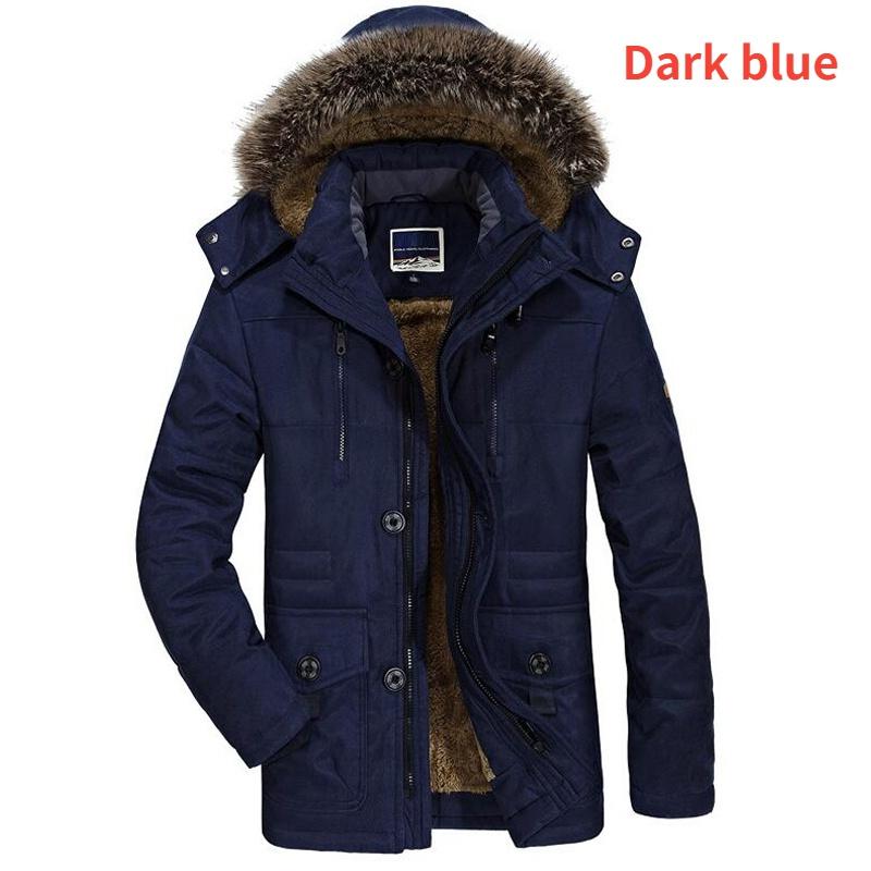 Зимняя мужская ветрозащитная парка с меховым воротником, мужская теплая куртка