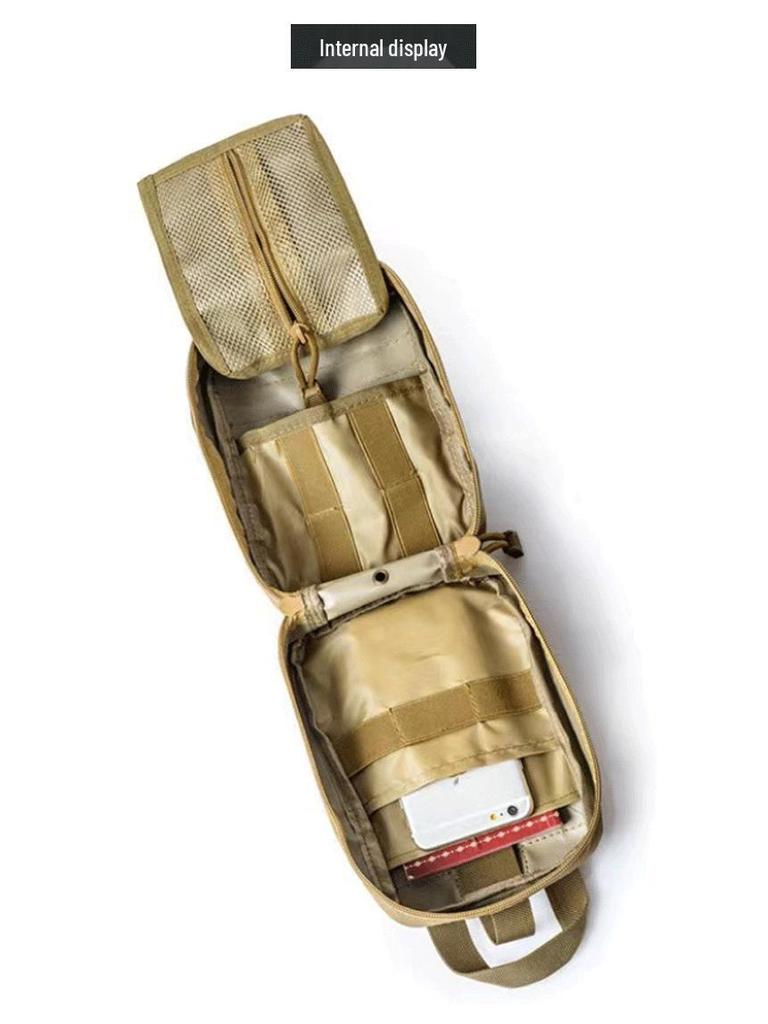 “Tactical Camo Outdoor Medical Bag - Multifunctional Emergency & First Aid Kit”