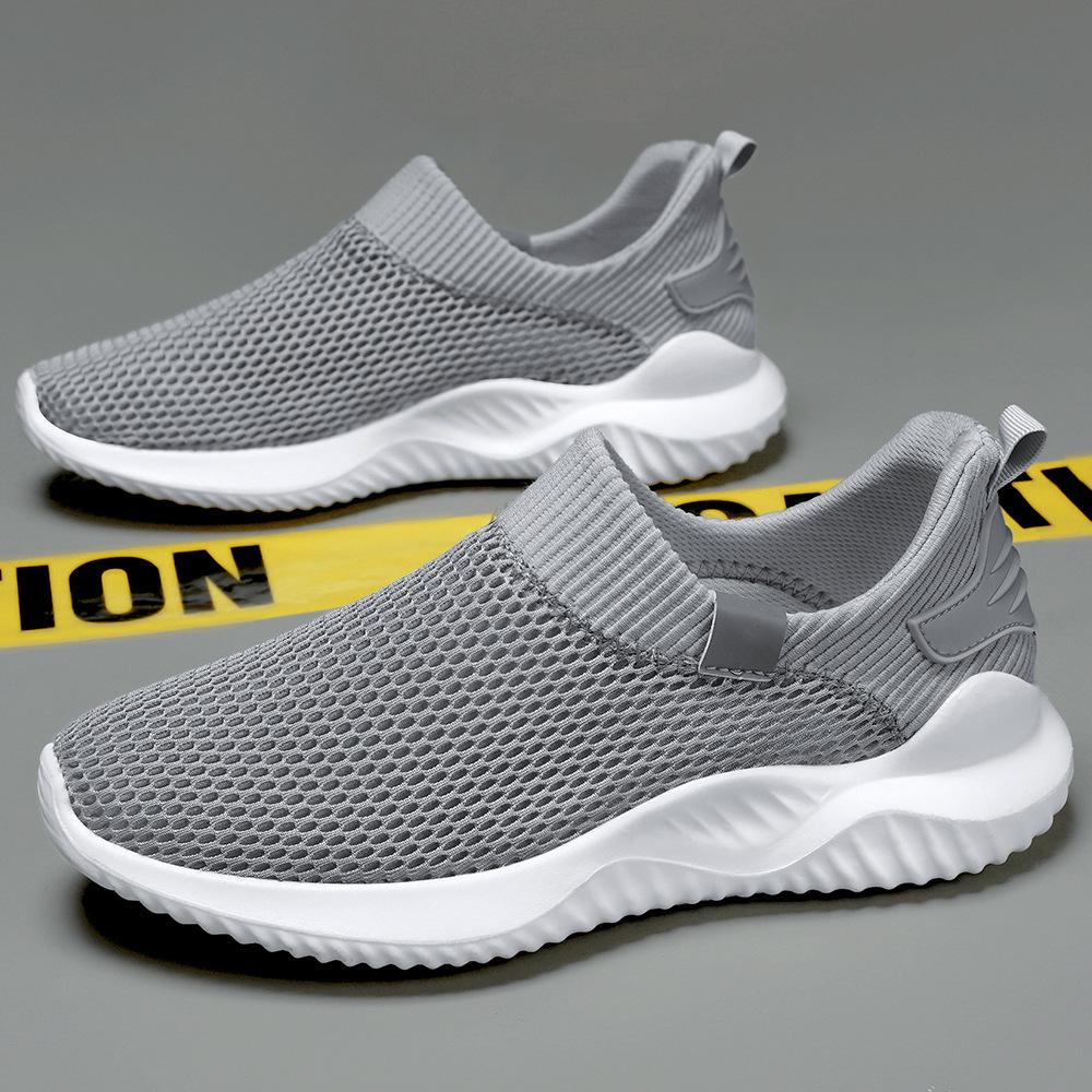 Fashion Men 2024 Spring/Summer New Mesh Single Shoes Lazy Kick Men's Shoes Soft, Breathable, and Cool Sports Shoes