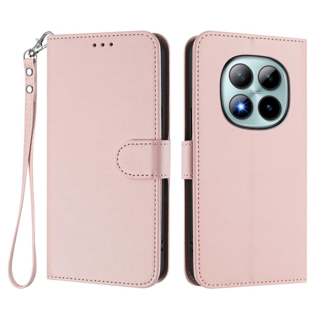 For Xiaomi Redmi Note 15 Pro+ 5G Leather Case Wallet Stand Phone Cover with Wrist Strap