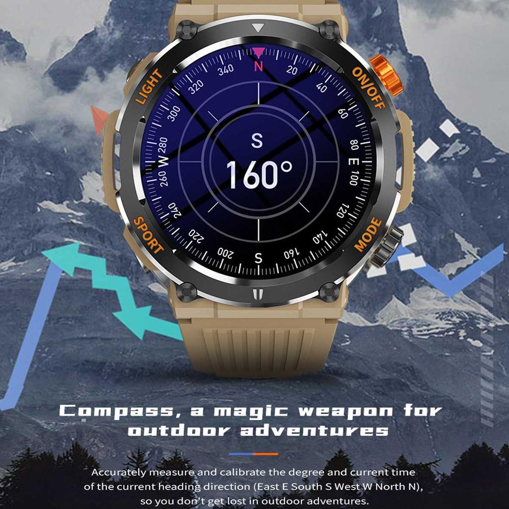 LUCKY START New Smart Watch Heart Rate Monitoring Bluetooth Call Voice Assistant GPS Sports Trajectory Waterproof Fitness SmartWatch