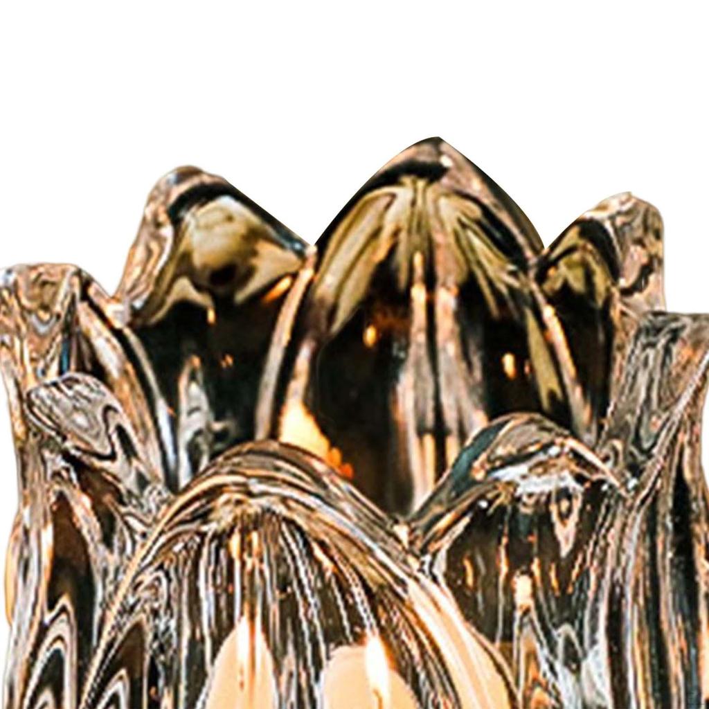 Стеклянный подсвечник в форме цветка. Подставка для чайной свечи.