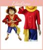 Monkey One Piece D Luffy New World Costume Outfits For Halloween Party Cosplay