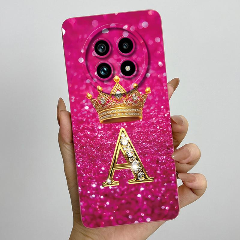 Чехол для телефона из жидкого силикона с буквой-короной для Realme 13 Pro Plus 13Pro 13ProPlus 5G, противоударный, с защитой объектива камеры, мягкая задняя крышка