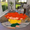 Meister Eder Und Sein Pumuckl Cartoon Round Area Rug,Carpet Rug for Living Room Bedroom Sofa Playroom Decor,Non-slip Floor Mat Q0025