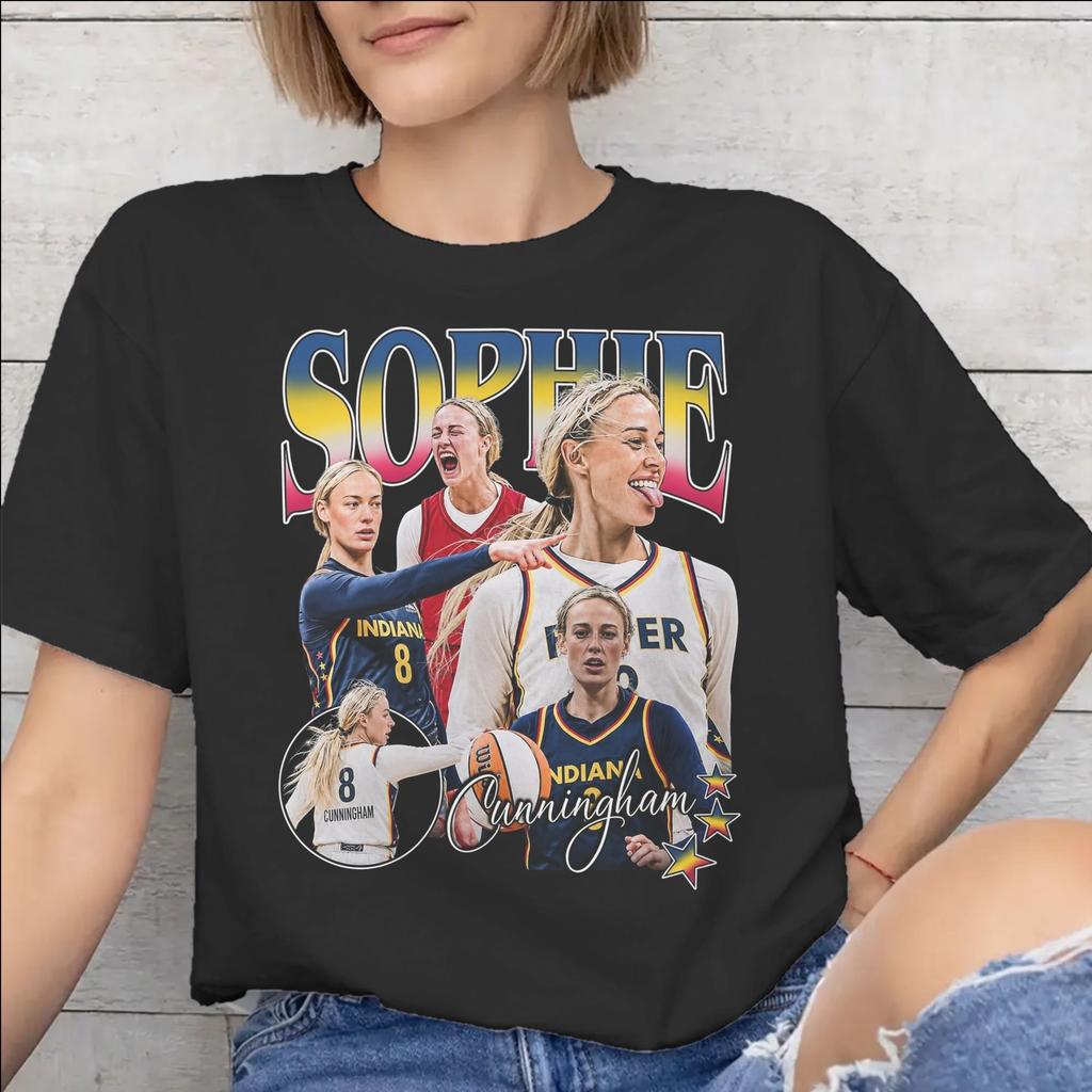 Sophie Cunningham Pointing Meme Printed T Shirts Unisex WoUnisex Cotton Tee Shirt Clothes