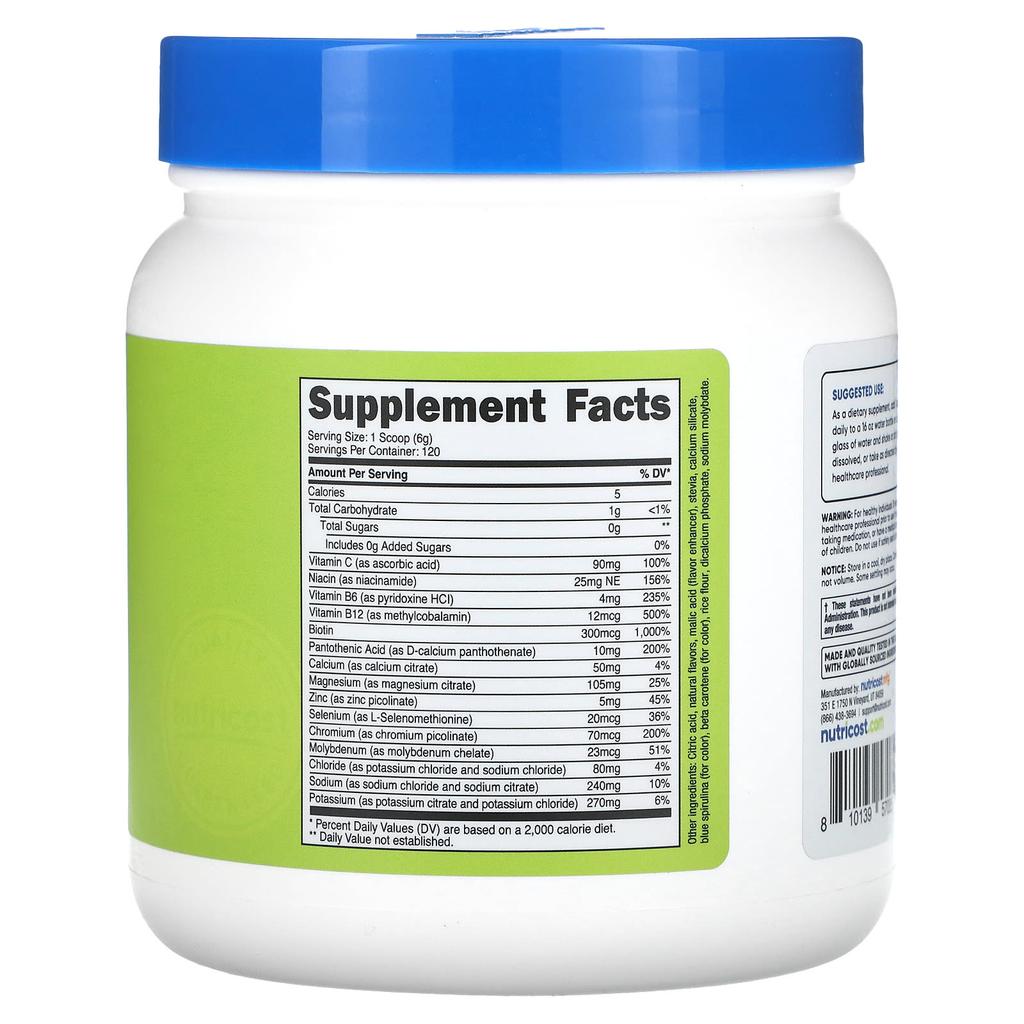 Nutricost Electrolytes, Orchard Blast, 24.4 Oz (684 G)