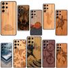 Wolf Bike Butterfly Wood For Samsung Galaxy S20 FE S21 Ultra Note 20 S8 S9 S10 Note 10 Plus S22 Ultra Case Cover