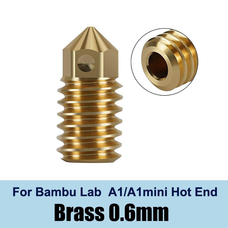 Для Bambu Lab A1/A1 Mini Комплект хотенда Быстроскоростная печатающая головка Термистор Нагреватель 0.2/0.4/0.6/0.8мм Сопло из закаленной стали