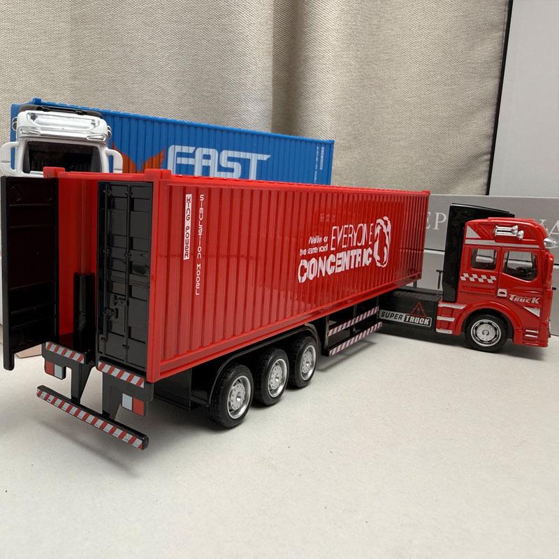 Alloy Semi-Trailer Transport Truck Toy - Durable Model for Boys
