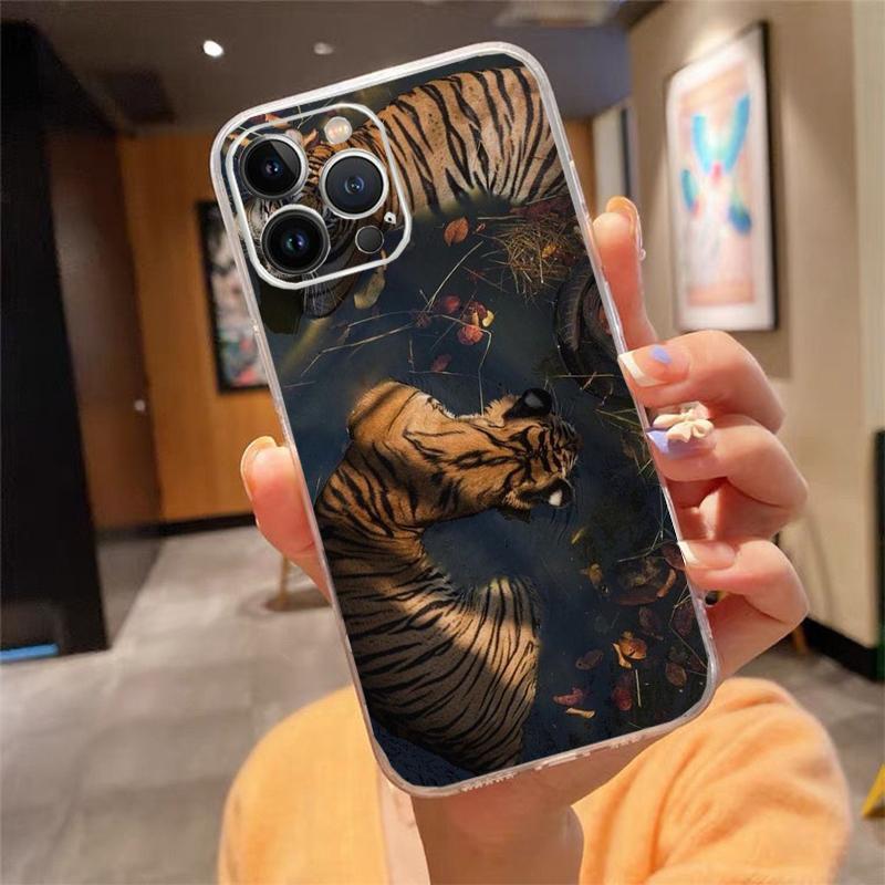 Японский тигр арт дизайн тату Чехол для телефона Carcasa Funda Для iPhone 17 Pro Max Air 16 15 14 13 Pro Max 15 16 Pro 15Plus Case