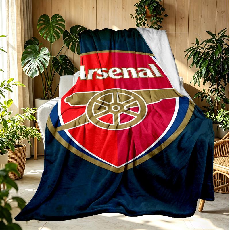 football team F.C Pattern Blanket for Home Decoration, Bed, Sofa, Car Travel, Camping, Suitable for All Seasons, Birthday Christmas Gift