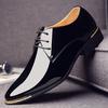 Mens Patent Leather Shoes Men Dress Shoes Lace Up Pointed Toe Wedding Business Party 5 Colors Big Size Rtg5 Mens Dress Shoes