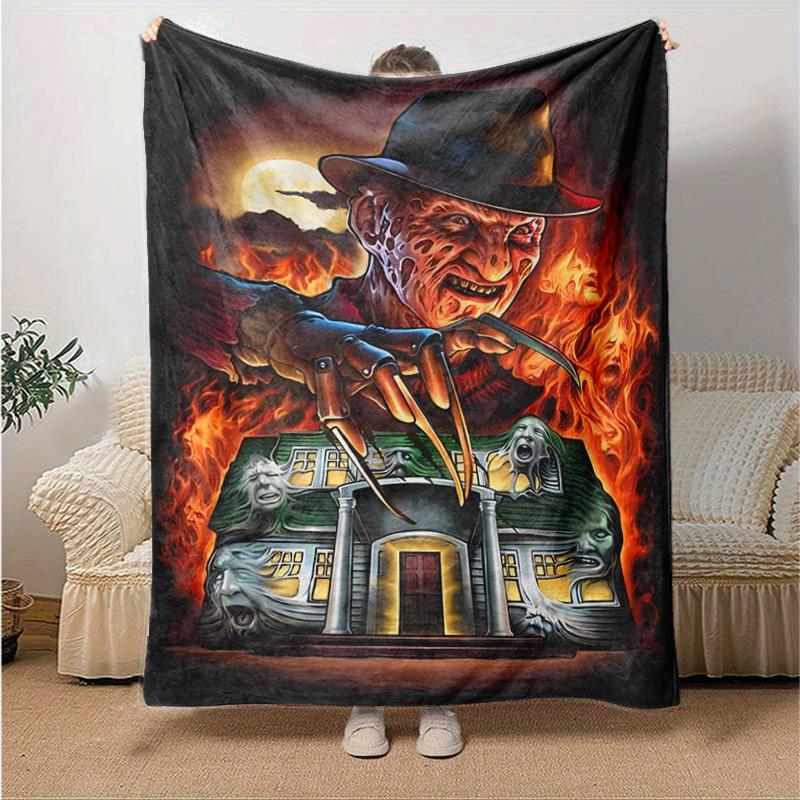 Freddy Krueger Horror Movie Poster T-ShirtPrint Blanket, Soft Blanket For Sofa Office Bed And Travelling Daughter Birthday Gift esj310