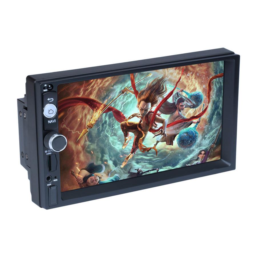 7" Wifi 1080P 2Din Четырехъядерная система Android 8.1 Phonelink GPS Bluetooth FM Dab MP5-плеер с 8-светодиодной камерой заднего вида