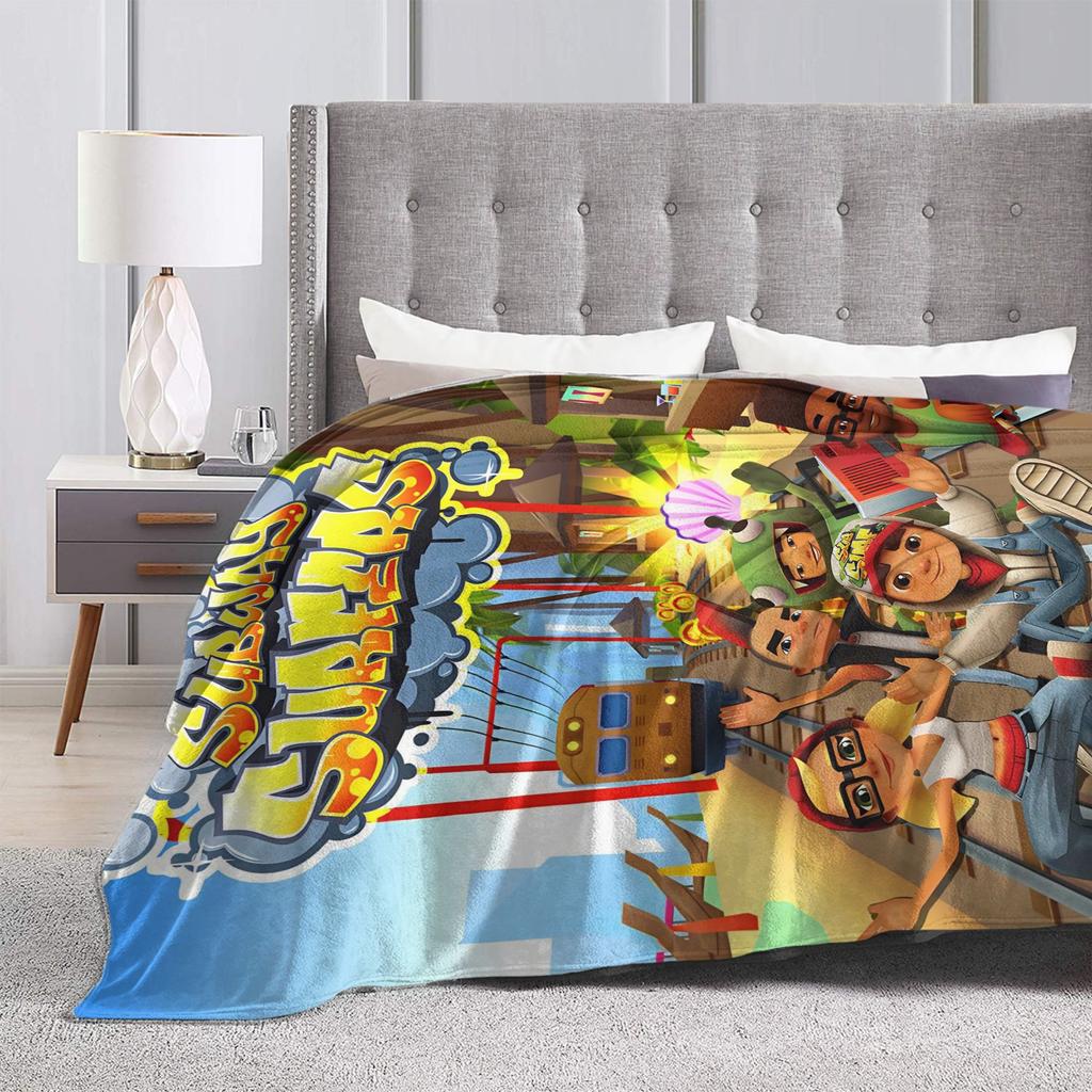 Subway-Surfers Jake Tricky Blankets Quality Super Warm Bedding Throws Winter Travel Office Couch Chair Fluffy Bedspread