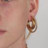 MONDAY EDITION Crystalline Hoop Earrings - Large (2Color)