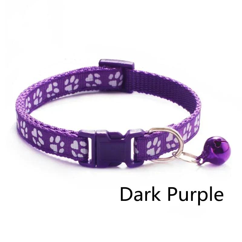 Cat Dog Universal Collar Adjustable footprint Pet Collar with Bell and PP Material Separator Reflecting Safety Bucket Solid Safe