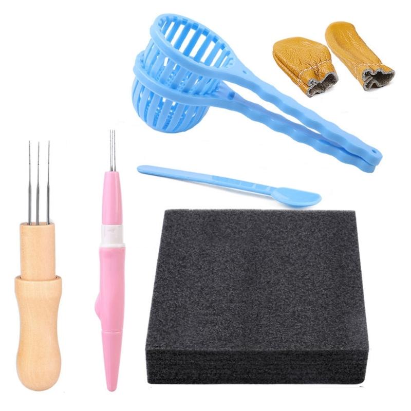 Felting Needle Kits with Wooden Handle for Needle Felting Beginner Felting Starter Kits for Beginner DIY Wool Craft