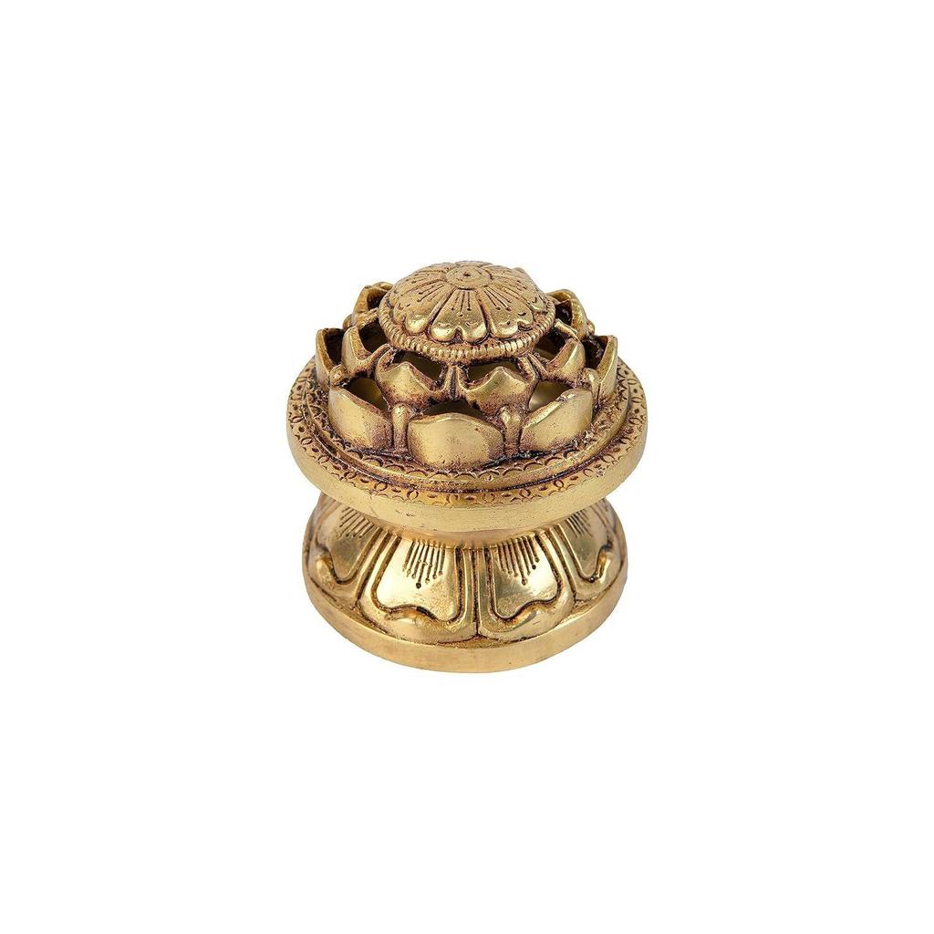 Brass Antique Design Dhoop Dani Pot | Loban Burner |Bakhoor Holder | Dhoop Batti Stand | Pooja Items | Incense Holder Burner