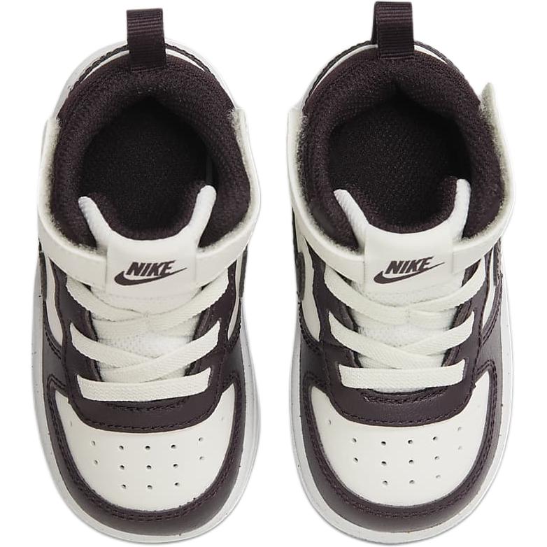 Nike Court Borough 2 Comfortable Durable Mid-Top Walking Shoes Baby Shoes White Beige CD7784-126