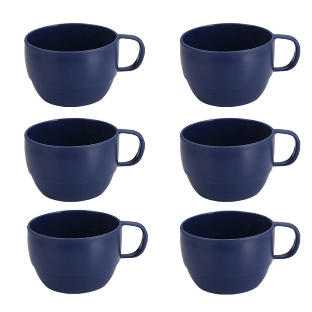 6PCS Microwave-safe Plastic Coffee Cup Thickened Family Tea Cup Durable Drink Cup  Kindergarten