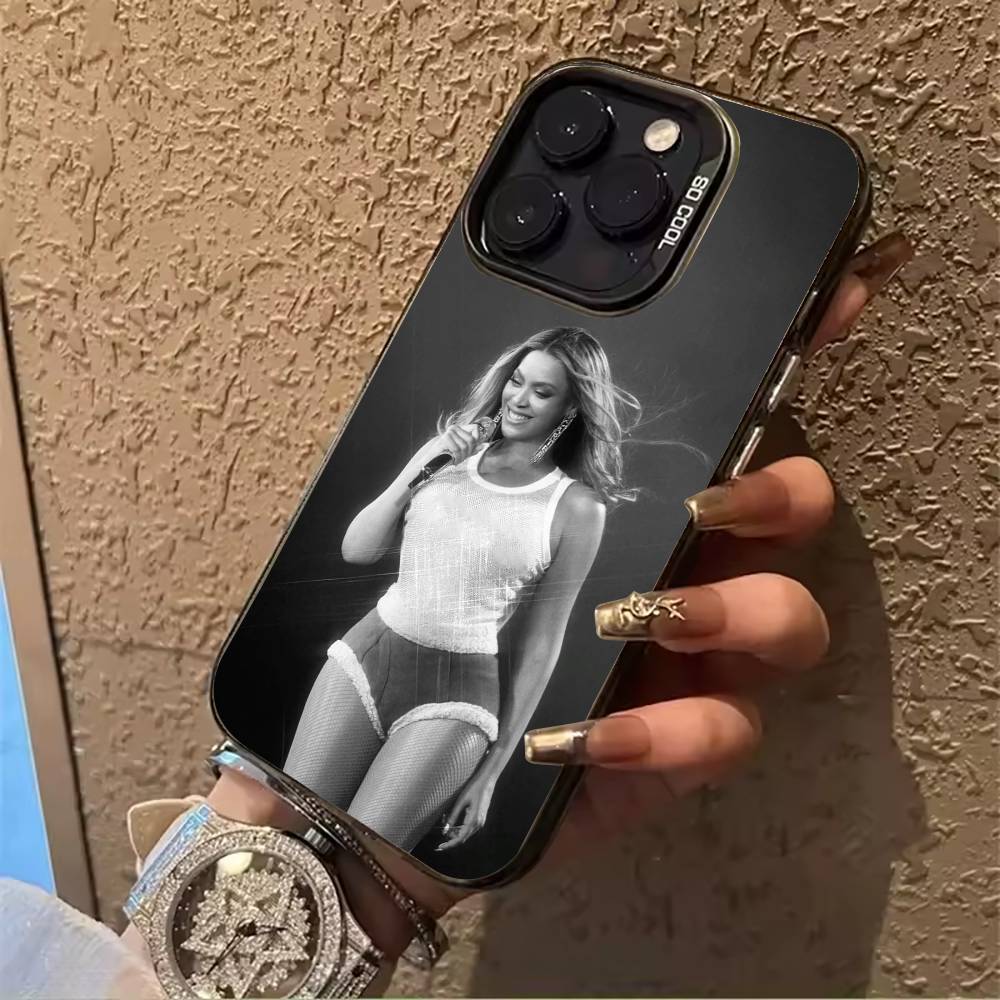 Музыкальная легенда-B-Бейонсе Чехол для телефона для iPhone 17,16,15,14,13,12,11 Plus Pro Max Цветной Серебристый Чехол для телефона