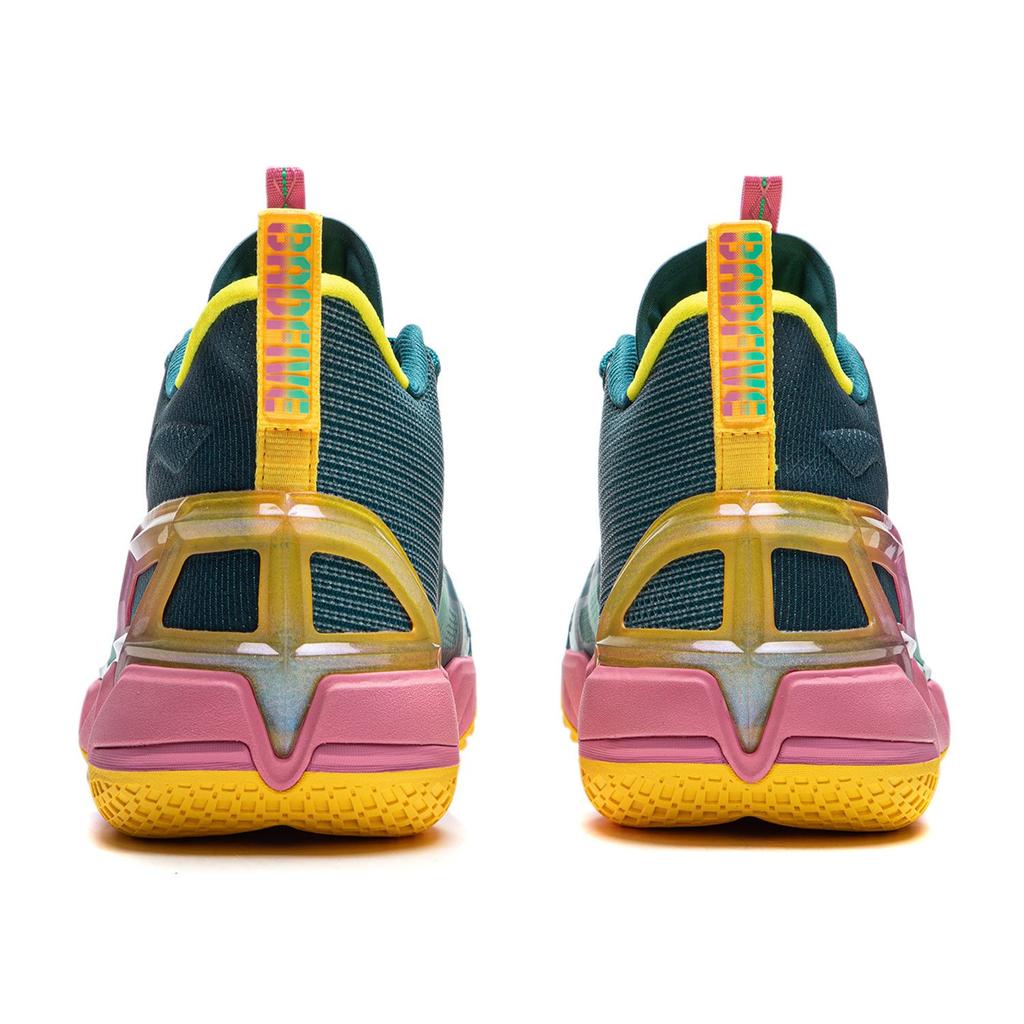 Li Ning BadFive 4 Амортизирующие износостойкие дышащие баскетбольные кроссовки средней высоты Мужские Зеленые ABFU015-10