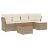 VidaXL Garden Lounge Set with Cushions 6 Pcs, Patio Sofas, Patio Furniture Set, Outdoor Furniture, Beige 3255946