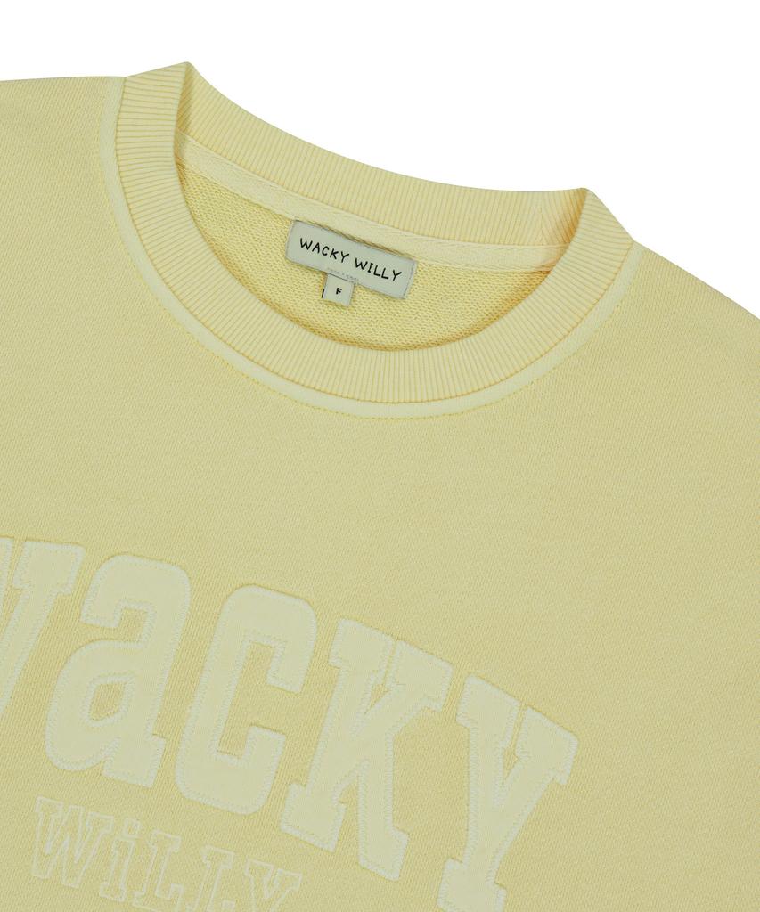 WACKY WILLY Women'S Semi-Overfit Pigment Sweatshirt Yellow