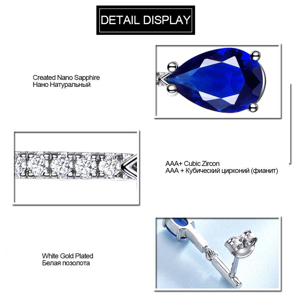 Серьги из серебра 925 пробы с синим сапфиром, серьги-подвески из стерлингового серебра, серьги в стиле бохо из серебра, подарки на день рождения, подарки для нее