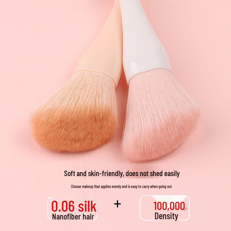 Seashell Portable Makeup Brush Set with Mirror - 5-Piece Eyeshadow & Foundation Tools