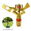 1/2 Inch Impact Sprinkler - Adjustable Distance 360 Degree Rotation Zinc Alloy Lawn Sprinkler with